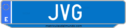 Matrícula de taxi JVG