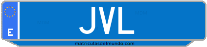Matrícula de taxi JVL