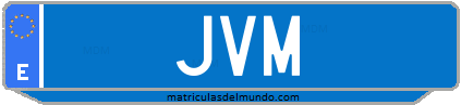 Matrícula de taxi JVM