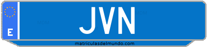 Matrícula de taxi JVN