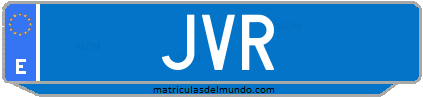 Matrícula de taxi JVR