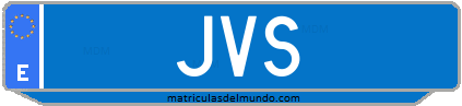 Matrícula de taxi JVS