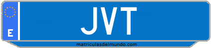 Matrícula de taxi JVT