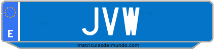 Matrícula de taxi JVW