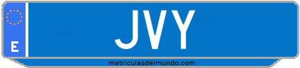 Matrícula de taxi JVY