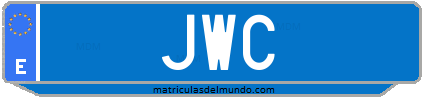Matrícula de taxi JWC