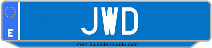 Matrícula de taxi JWD
