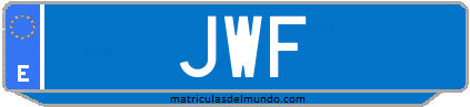 Matrícula de taxi JWF