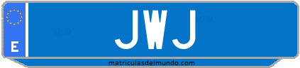 Matrícula de taxi JWJ