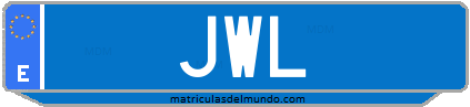 Matrícula de taxi JWL