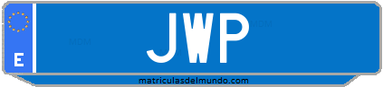 Matrícula de taxi JWP