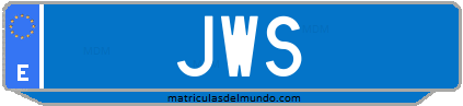 Matrícula de taxi JWS