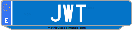 Matrícula de taxi JWT