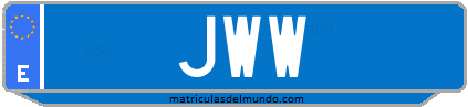 Matrícula de taxi JWW