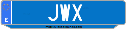Matrícula de taxi JWX