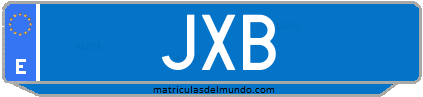 Matrícula de taxi JXB