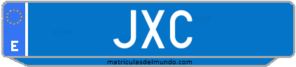 Matrícula de taxi JXC