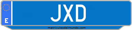 Matrícula de taxi JXD