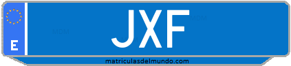 Matrícula de taxi JXF