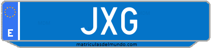 Matrícula de taxi JXG