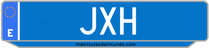 Matrícula de taxi JXH