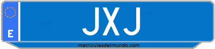 Matrícula de taxi JXJ