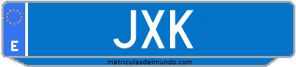 Matrícula de taxi JXK
