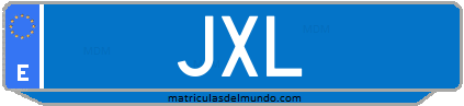 Matrícula de taxi JXL