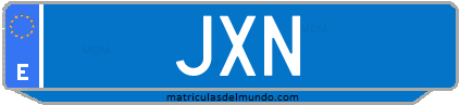 Matrícula de taxi JXN