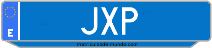 Matrícula de taxi JXP