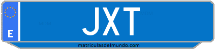 Matrícula de taxi JXT