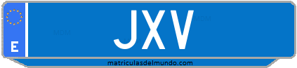 Matrícula de taxi JXV