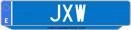 Matrícula de taxi JXW