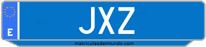 Matrícula de taxi JXZ