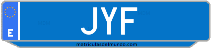 Matrícula de taxi JYF