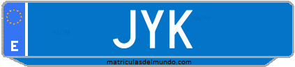Matrícula de taxi JYK