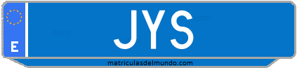 Matrícula de taxi JYS