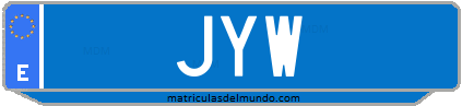 Matrícula de taxi JYW