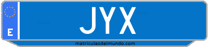 Matrícula de taxi JYX
