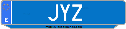 Matrícula de taxi JYZ