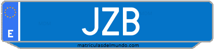 Matrícula de taxi JZB