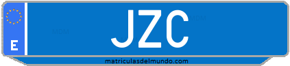 Matrícula de taxi JZC