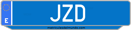 Matrícula de taxi JZD