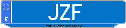 Matrícula de taxi JZF
