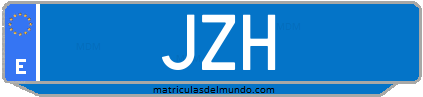 Matrícula de taxi JZH