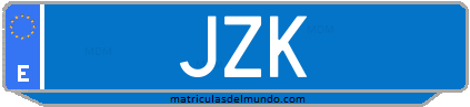 Matrícula de taxi JZK