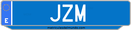 Matrícula de taxi JZM