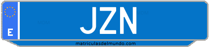 Matrícula de taxi JZN