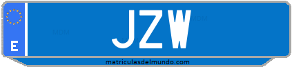 Matrícula de taxi JZW