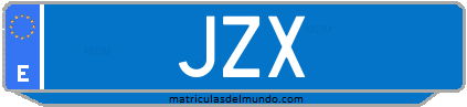 Matrícula de taxi JZX